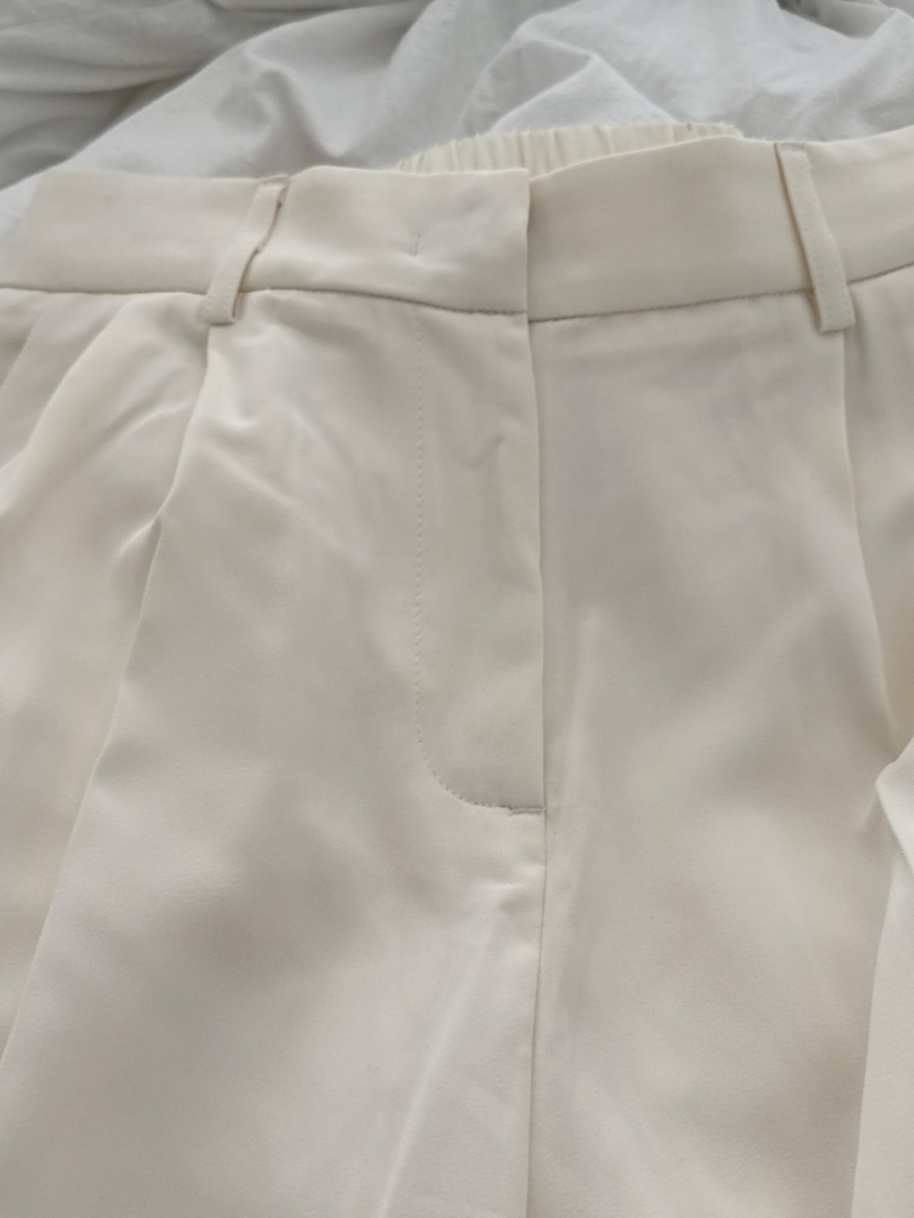 Classic woman’s wide leg cream Dress Pants - Tailored Look